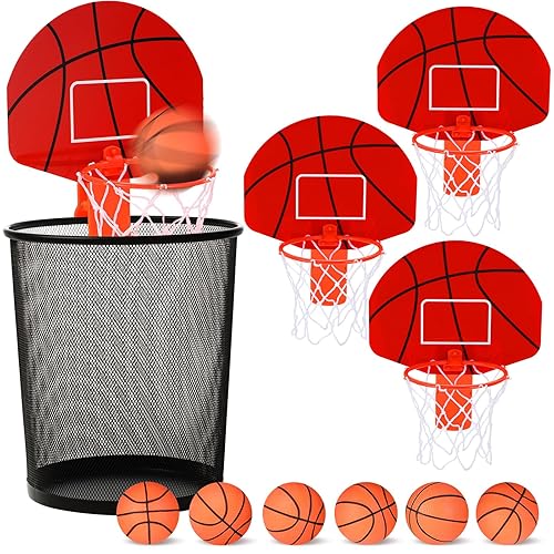 Honoson 3 Sets Indoor Trash Can Basketball Game Set Includes
