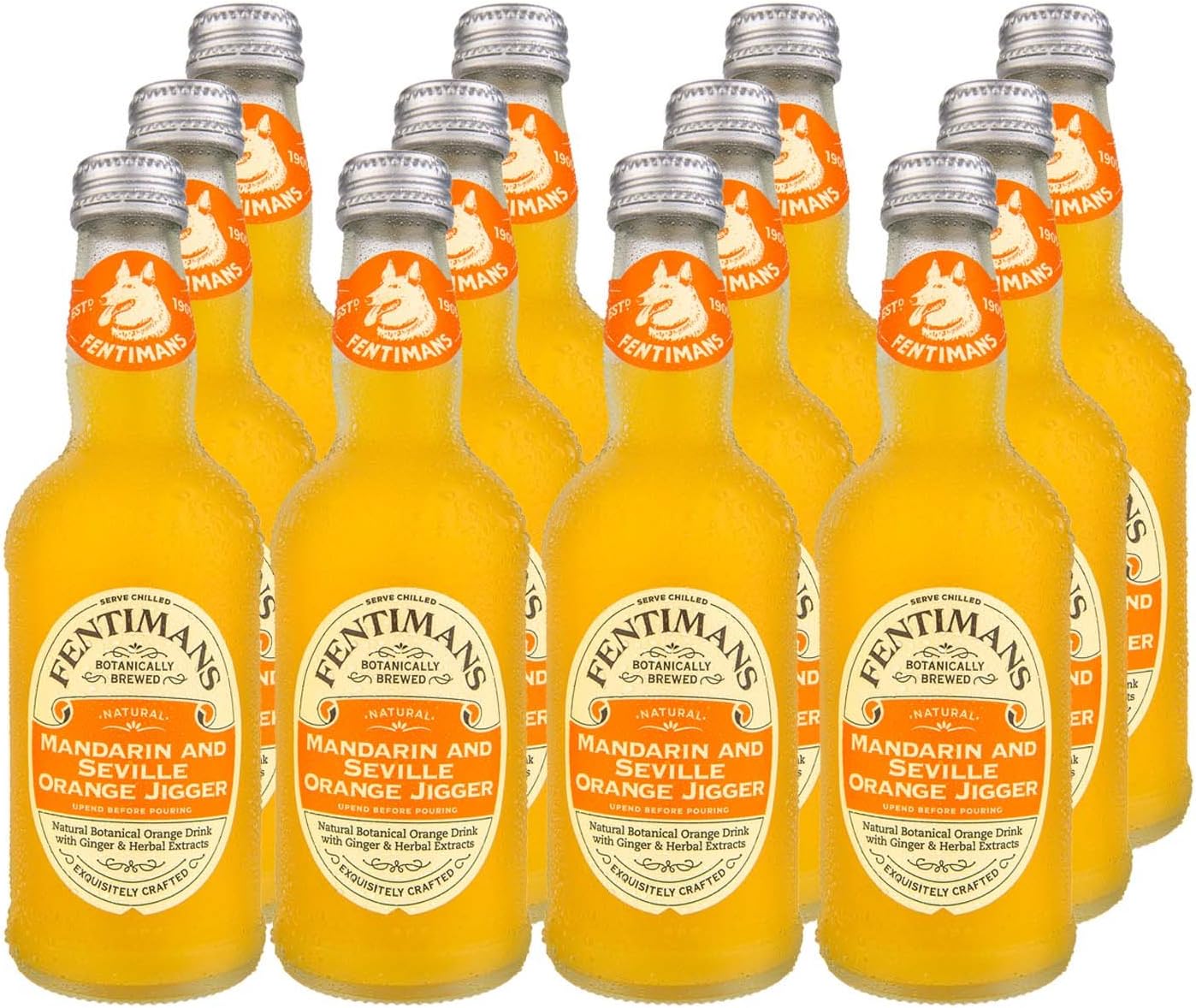 Fentimans Mandarin and Seville Orange Jigger, 275 ml (Pack of 12