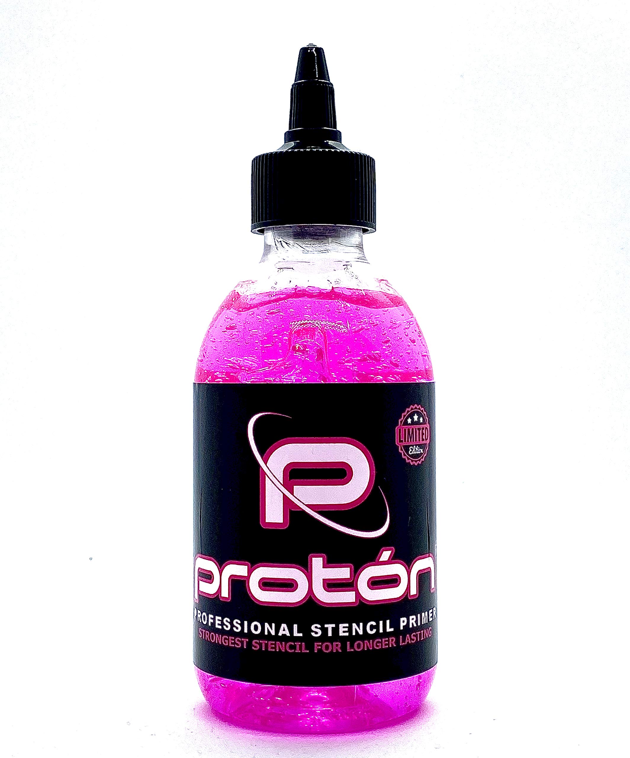 Proton Professional Stencil Primer Rosa - 250ml / 8.5 Oz. Tattoo Thermal Transfer Solution Bottle Application Pink Edition by Tattoo Proton Europe