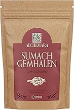 Sumac Spice Alchemara (200g) - Ground Sumac - Smoothly Dried Spices Ideal for Cooking - Aromatic Spices
