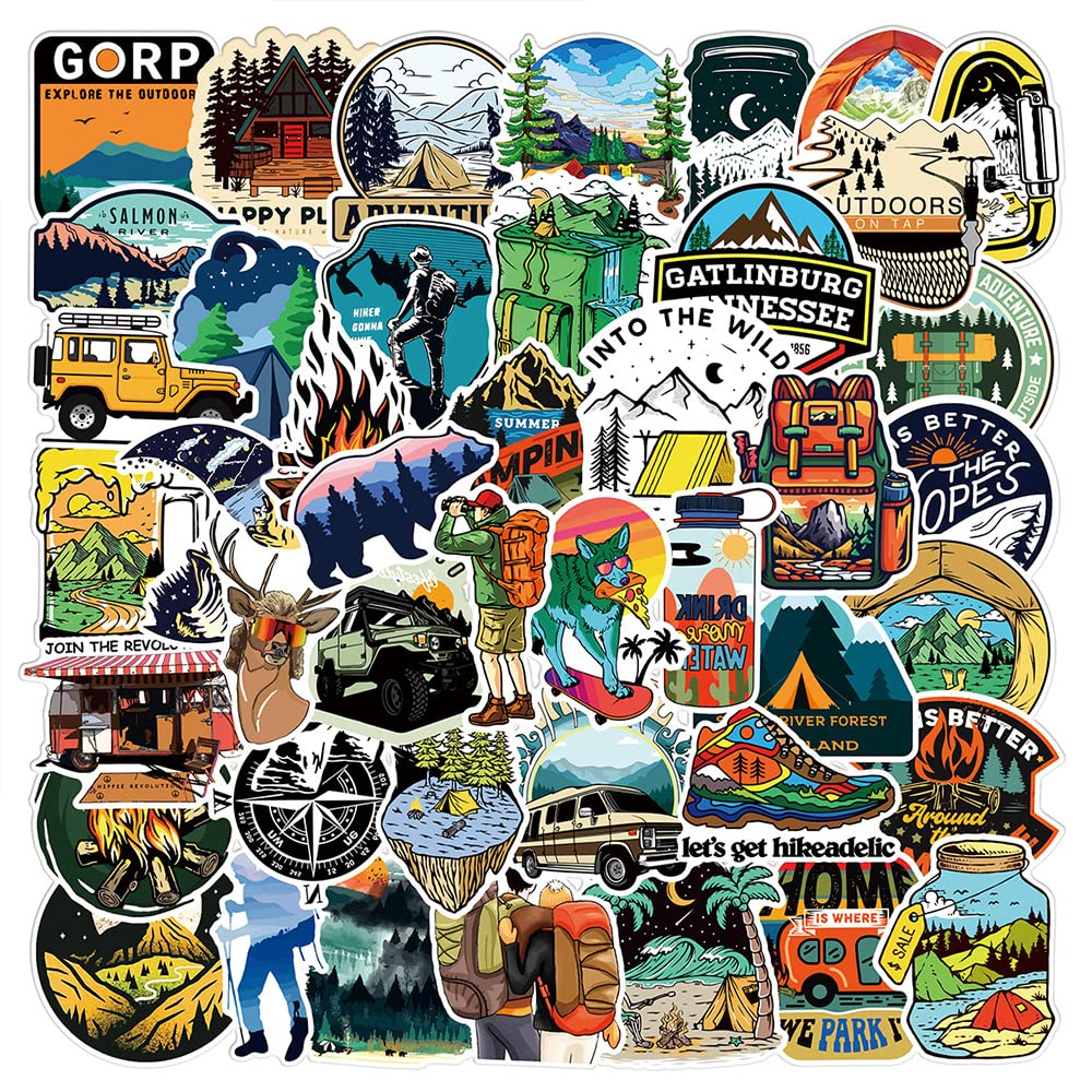 iDream Self-Adhesive Forest Hiking Camping Theme DIY Stickers for Suitcase Laptop Bicycle Helmet Waterproof Sticker (Set of 50) (Multicolor) (B0B82Z3JD1) Amazon Price History, Amazon Price Tracker