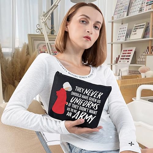 Miniatura 4 de LEVLO Handmaid TV Show Cosmético Maquillaje Bolsa Offred Fans Regalo Handmaid Offred Mercancía Para Mujeres Niñas, Nunca deberían ser negros, Bolsa