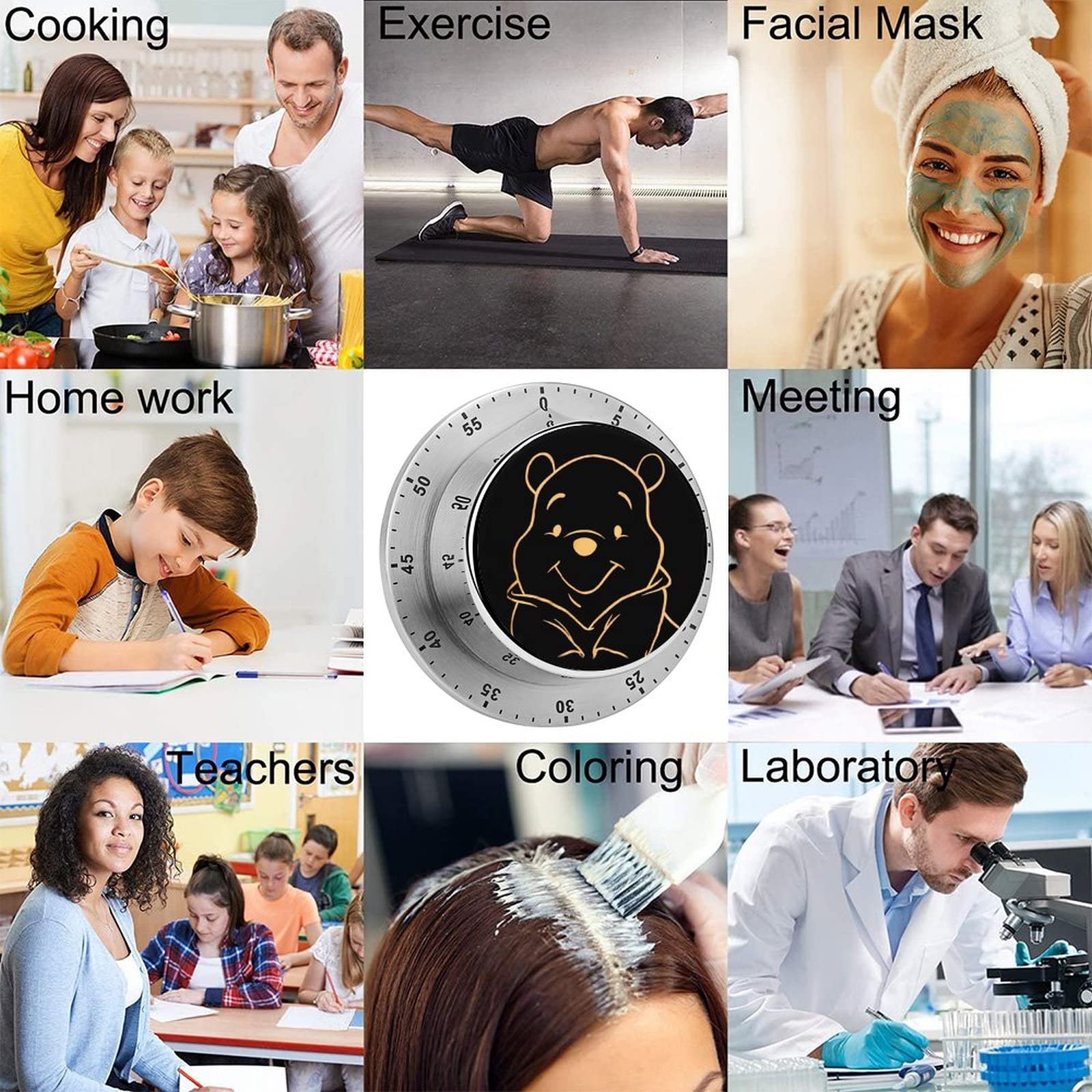 Amazon｜くまのプーさん タイムタイマー ポモドーロ タイマー イヤル  