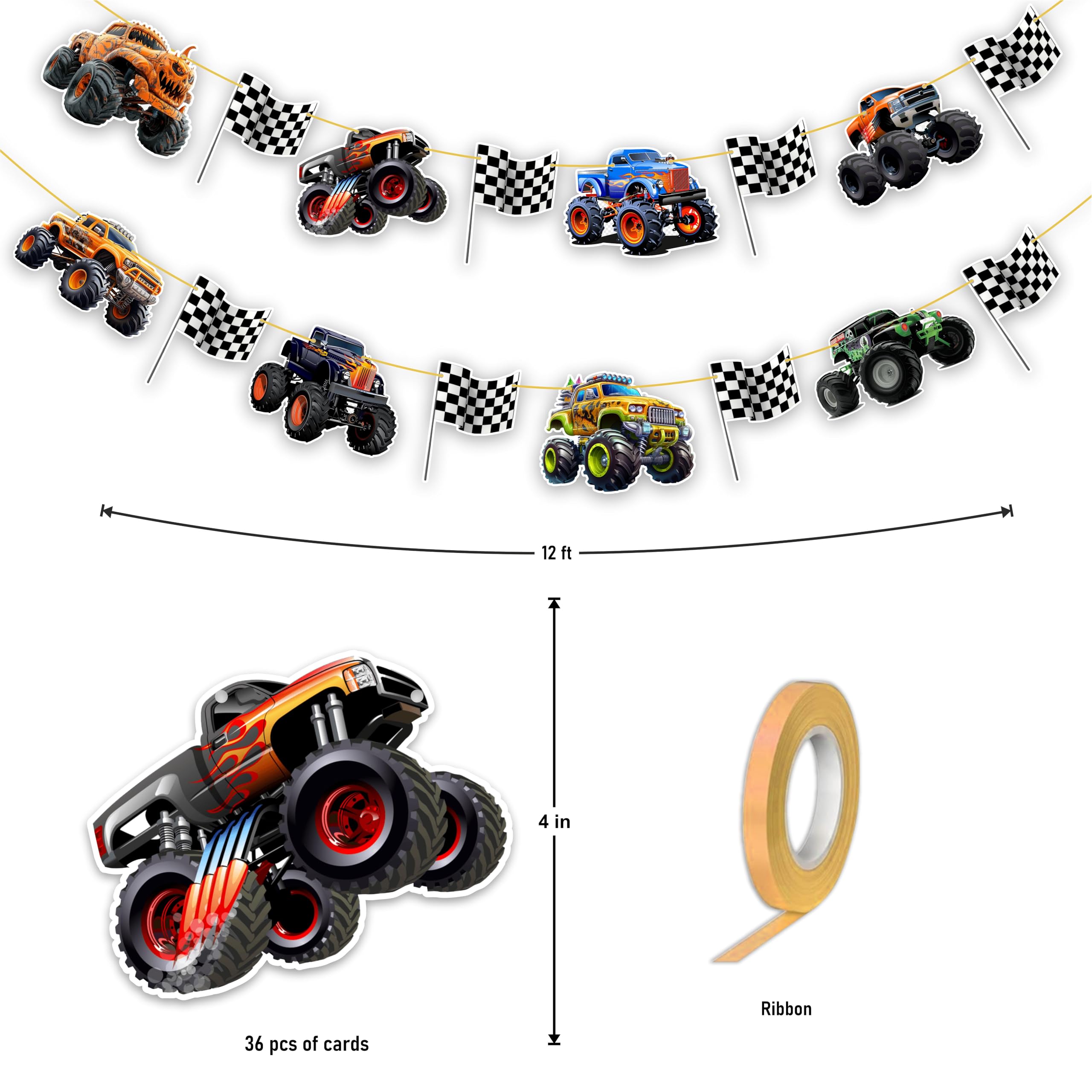 Seyal Monster Truk Garland Decoration - Image 3