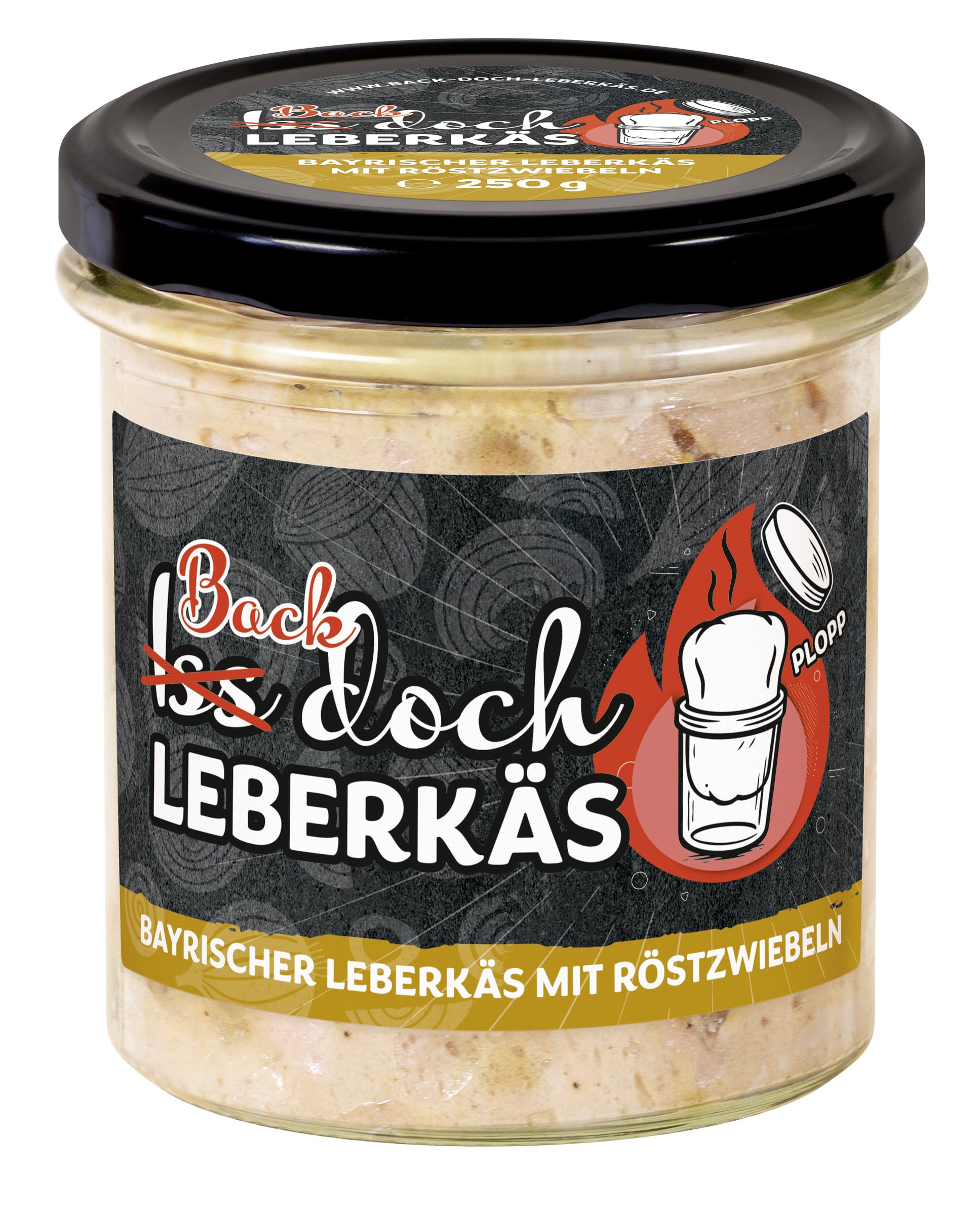 Iss doch Wurscht Bayrischer Leberkäse mit Röstzwiebeln, 250g Glas, 6 Stück, Traditionelle Rezeptur, Backofen-Snack