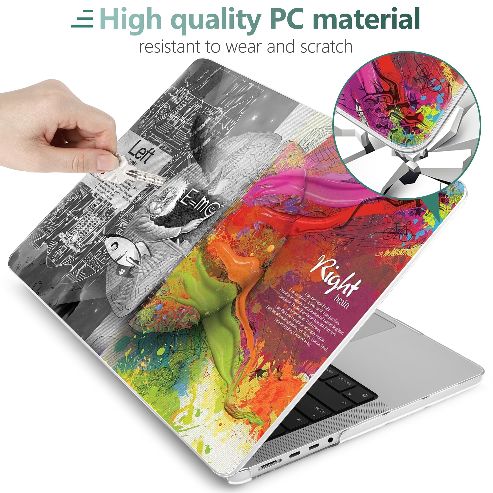DONGKE Funda para MacBook Pro M4 de 14 Pulgadas 2024 2023 2021 A3112 A3401 A3185 M3 A2918 A2992 M2 A2779 M1 A2442 Pro MAX con Pantalla Retina XDR y Touch ID, plástico Duro Cubierta de la Carcasa