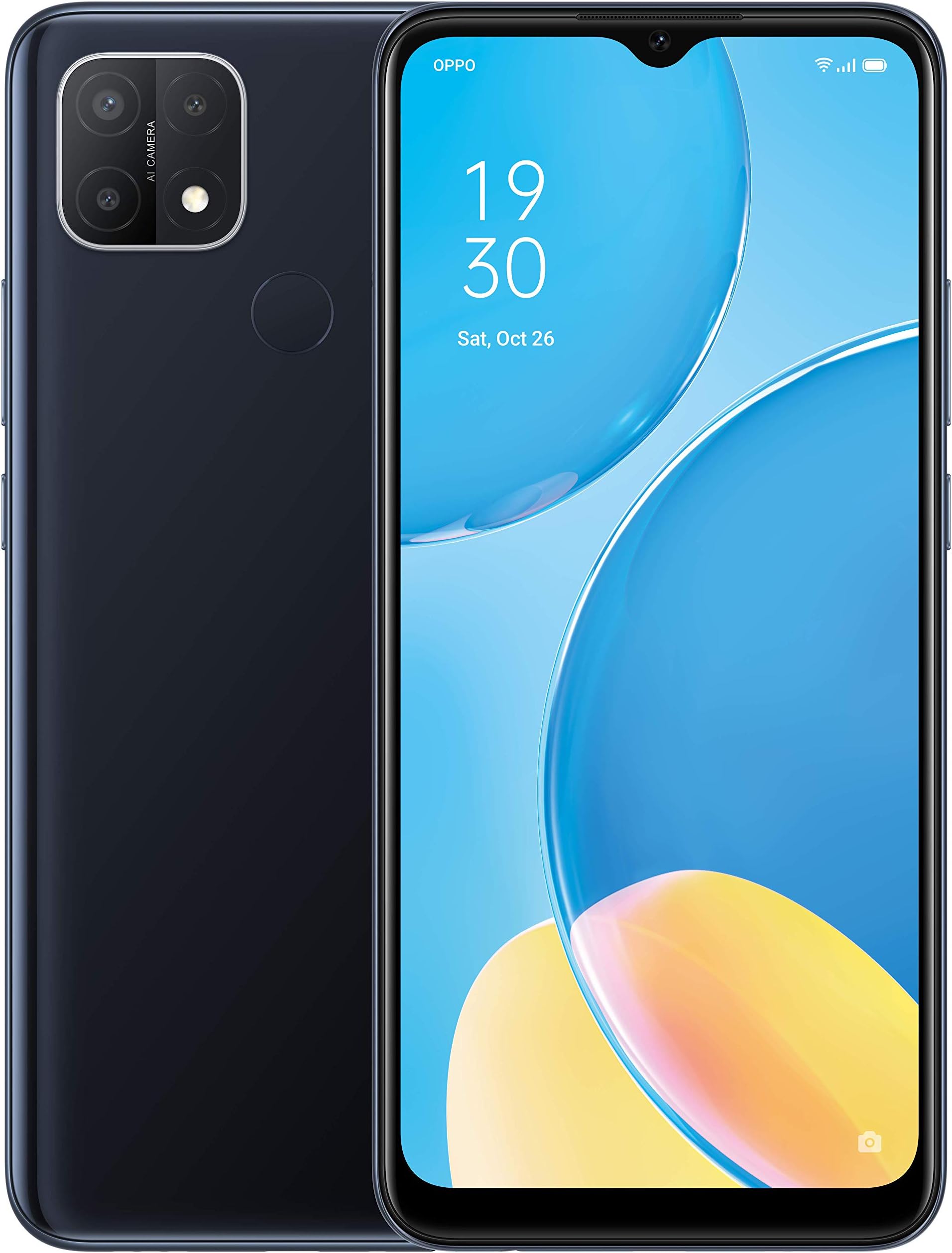 OPPO A15-6.5 inch, Dual Sim, 32 GB + Expandable 256 GB, Triple AI Camera Sim Free Android 10 Smartphone - Black