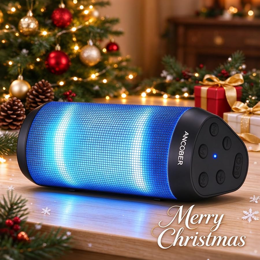 Portable Bluetooth Speaker, HD Stereo Sound, 36-Hour Playtime, Cool Dynamic LED Lights, Rechargeable, Built-in Mic, TWS Pairing, for Home/Party/Outdoor/Camping, Electronic Gadgets, Gifts for Him Her, image 2