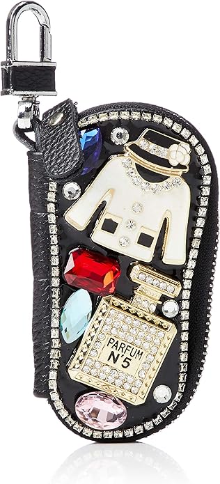Amazon アイダディ きらきらビジュー付キーケース Am7017 K 10 Black Idadi アイダディ キーケース