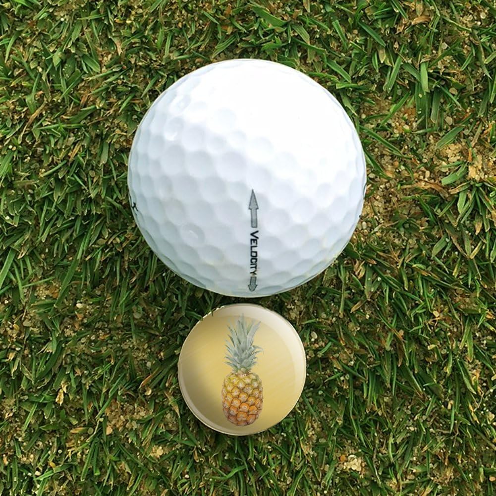review GRAPHICS & MORE Pineapple Fruit on Yellow Tropical Background Golf Hat Clip with Magnetic Ball Marker