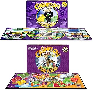 Rich Dad Cashflow How to Get Out of The Rat Race Board Game Set, Adult & Kid Version - Fun and Educational Financial Literacy Learning Games for Boys, Girls, and Family