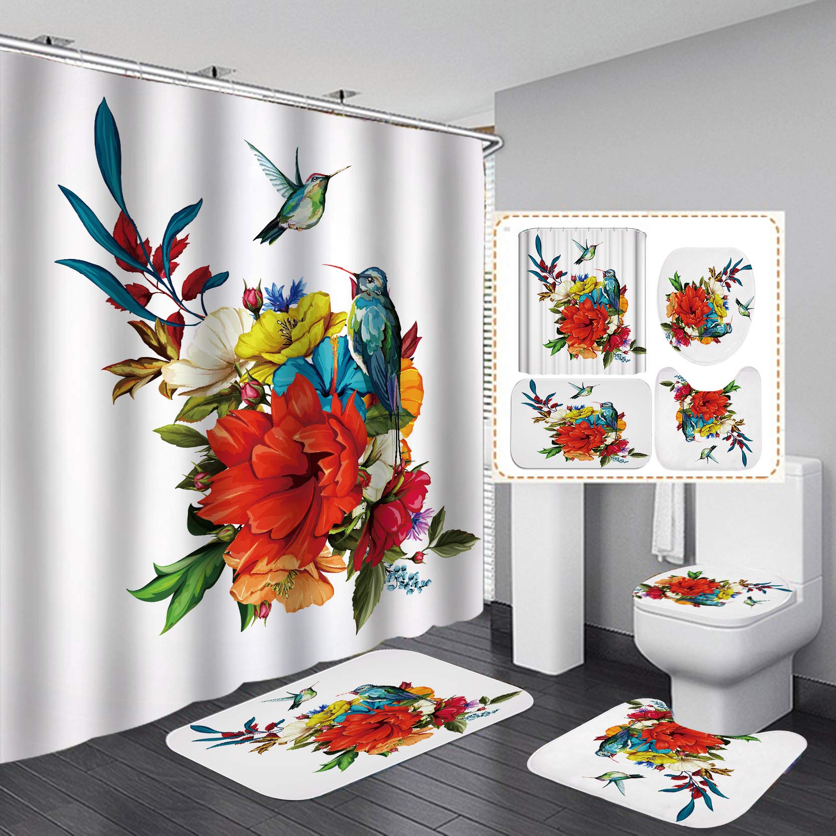 Tapis De Sol De Salle De Bain 3 Pièces Avec Tapis Antidérapant, Tapis D Sol De Salle De Bain 3 Pieces Avec Tapis Antiderapant Tapis Abattant De Toilette Tapis De Salle De Bain Tissu Polyester 98879651