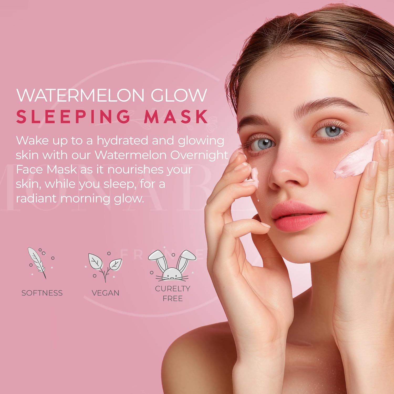 Watermelon Glow Sleeping Mask - Overnight Face Mask, Daily Hydration Moisturizer, Soft Nourishing, Hydrates your Skin & Face Care 1.63 Oz - Image 4