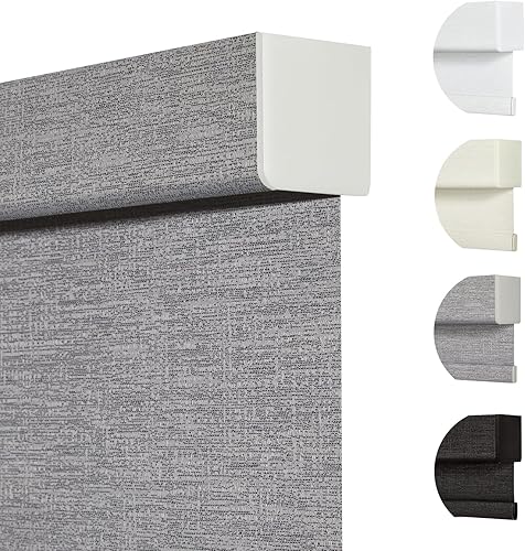 Persilux Persianas enrollables de tamaño personalizado sin cordones para ventanas con casete mejorado, oscurecimiento de la habitación, persianas