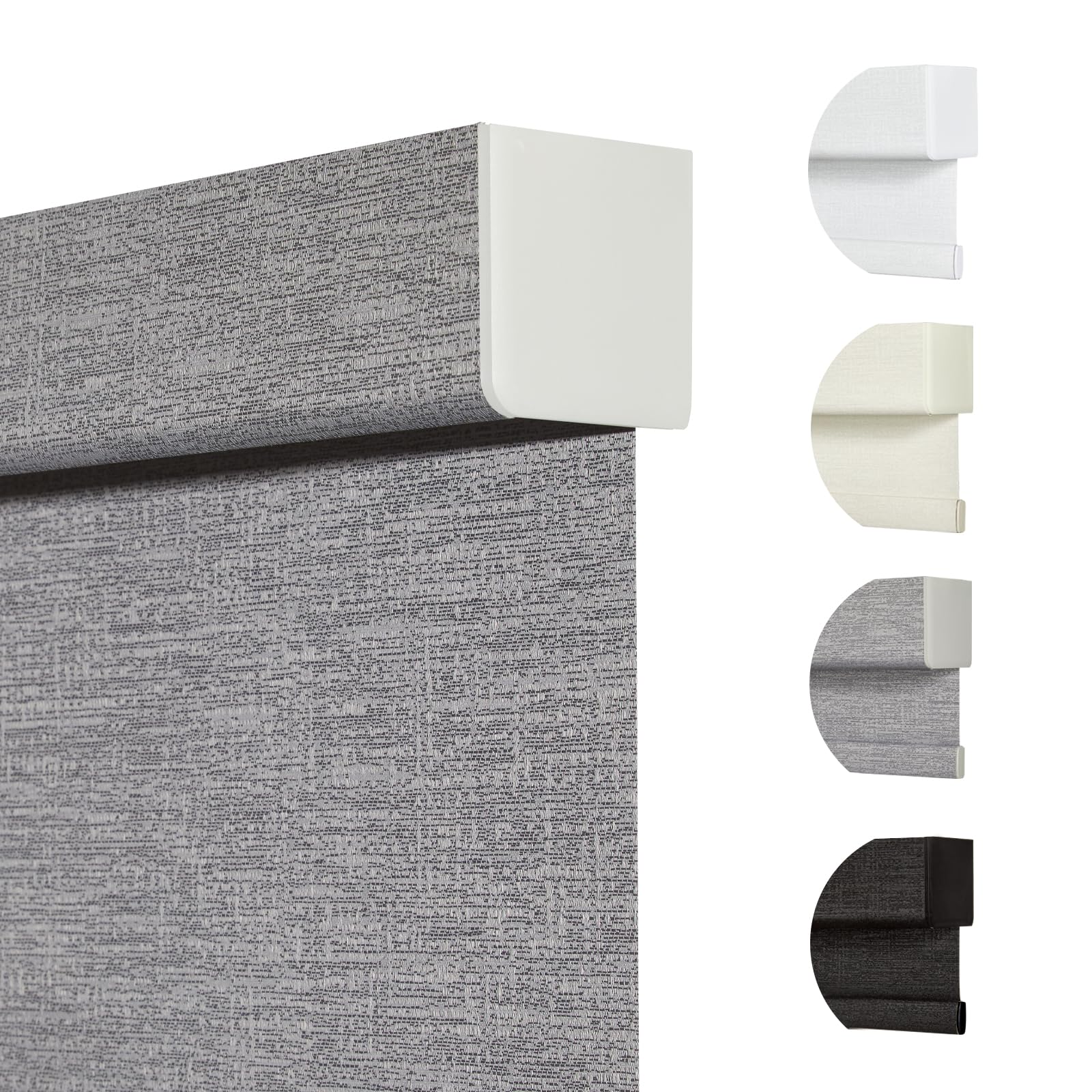 Persilux Blackout Roller Shades for Indoor Windows with Upgraded Cassette, Cordless Shades Window Blinds Pull Down for Doors, Easy to Install for