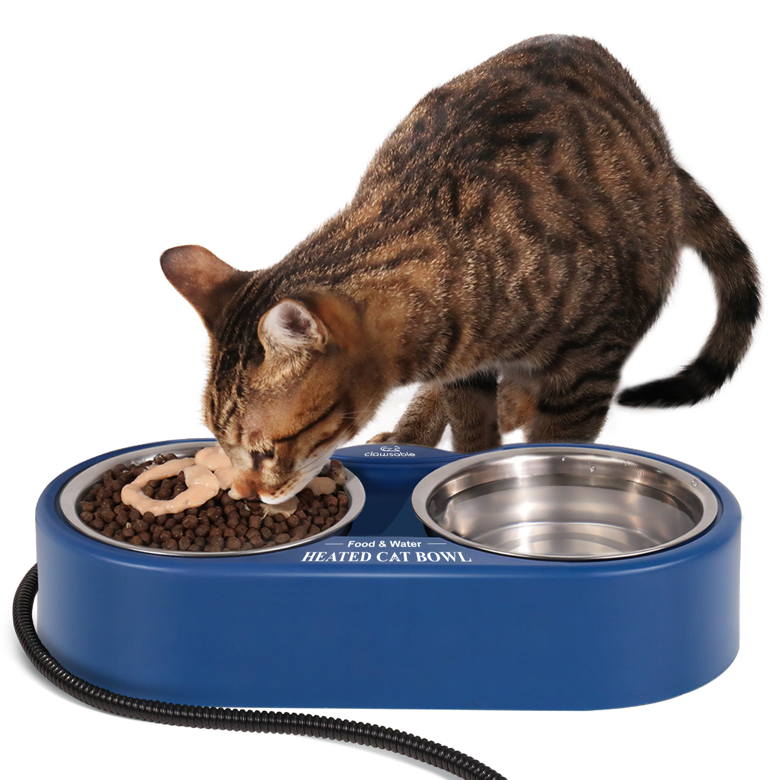 Fancy Feast Wet Cat Food Heated Cat Bowl, Outdoor Heated Pet Bowls