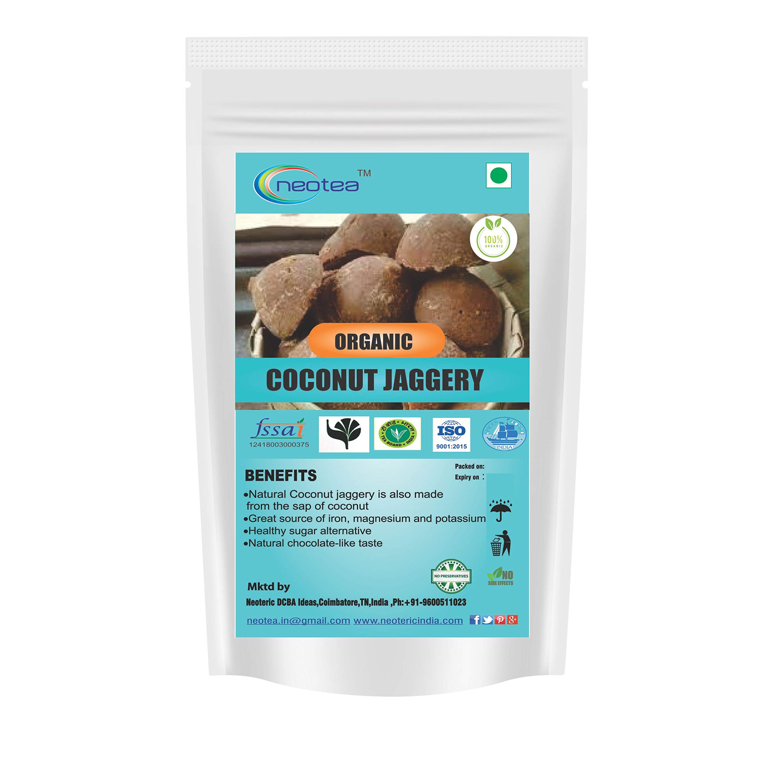 Neotea Organic Coconut Jaggery Pure Natural Zero Chemical Immunity Booster 500 Gm (B08WPQ54MB) Amazon Price History, Amazon Price Tracker