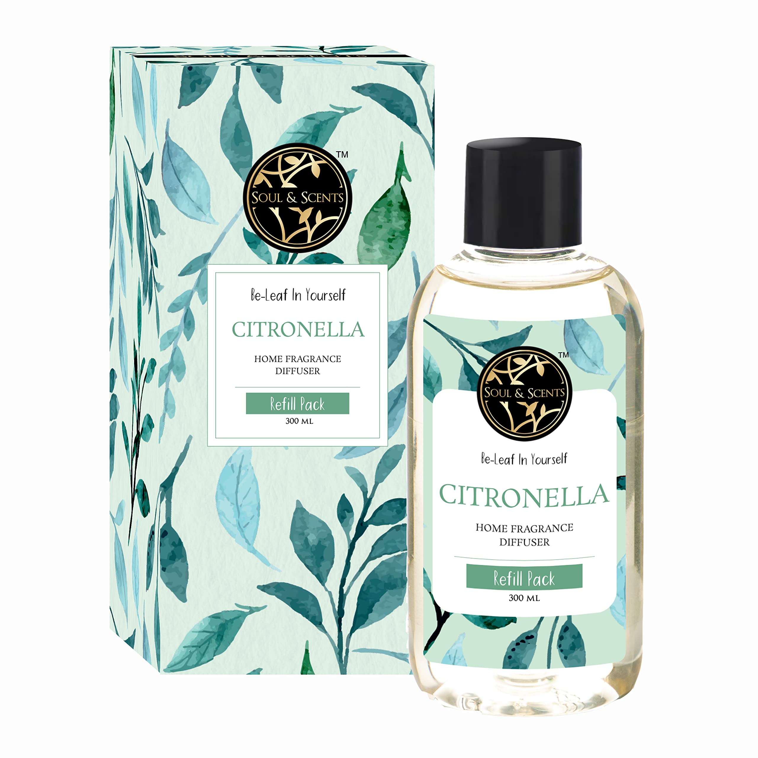Soul & Scents 300Ml Reed Diffuser Refill For Citronella Fragrance | Free 12 Fiber Reed Sticks | Long Lasting | Smoke Less Room Freshener For Home, Bedroom, Living Room & Office, Clear, Oil (B09T3H33M8) Amazon Price History, Amazon Price Tracker