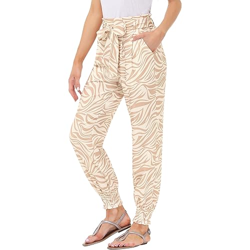 GRACE KARIN Womens Casual Pants Self Tie Bow-Knot Ankle Length Pencil Pants with Pockets