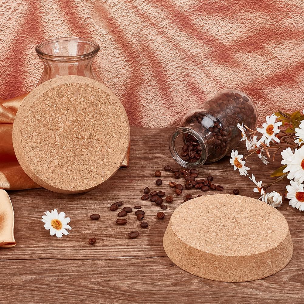 OLYCRAFT 2Pcs Large Cork Stoppers Tapered Cork Plugs 4.6-5.1 Inch Wooden Tapered Corks Stopper Glass Jar Wine Bottle Lids Natural Soft Wood Replacement for Kitchen Wedding Favor Canning - 2.5cm Thick image 5