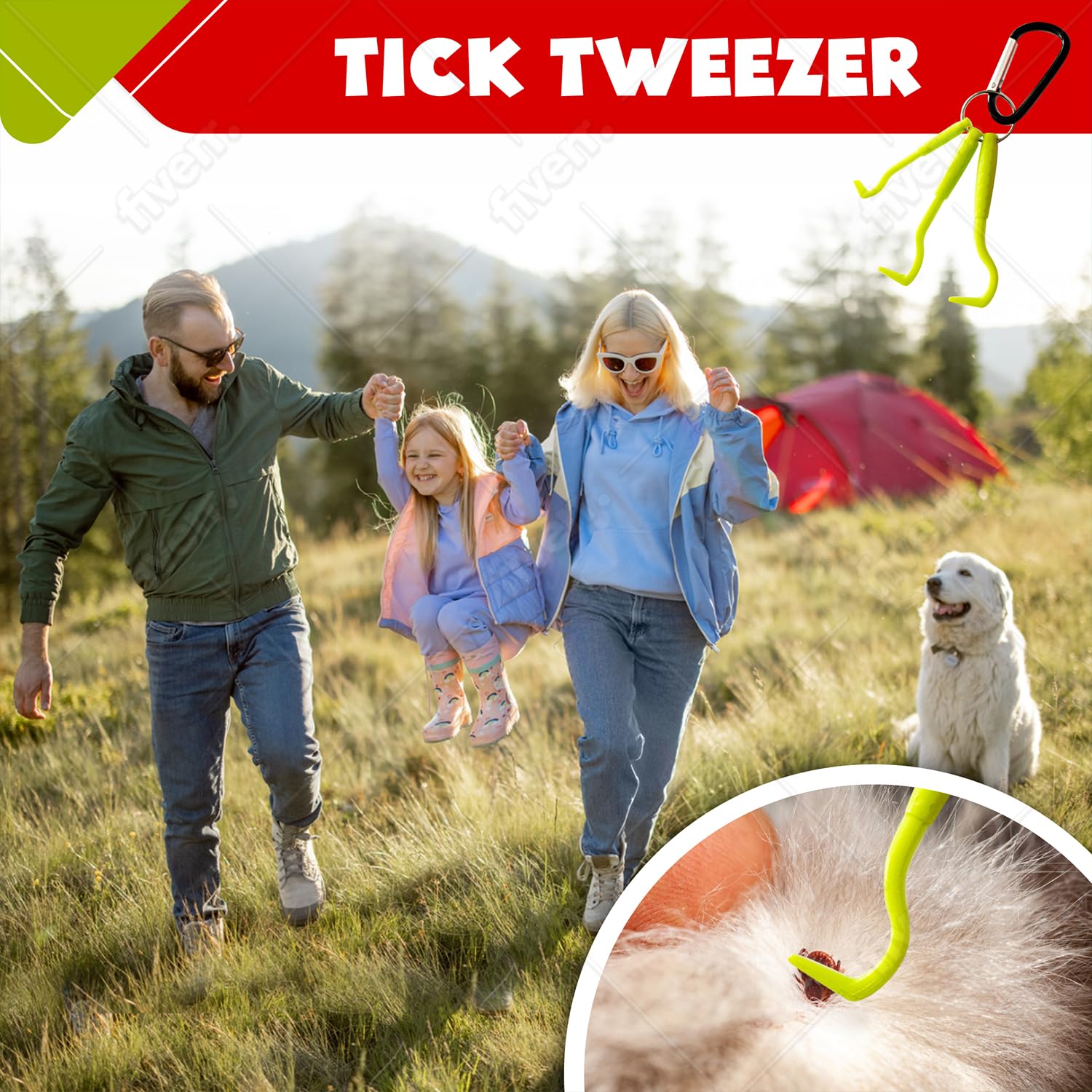 Mega Tick Kit Removal 50pcs Remover Tools for Humans and Dogs - Hiking Gear Tick Puller and Tweezers - First aid kit (1 Set) - image 4