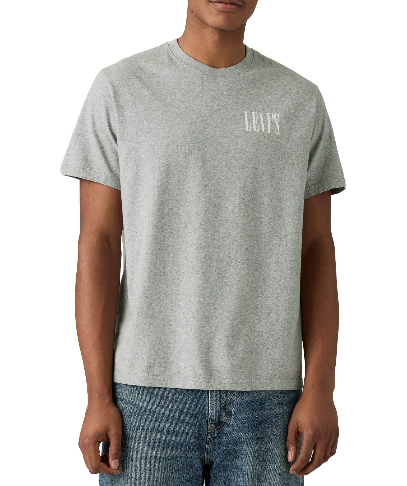 Levi's Ss Relaxed Fit Tee Distressed Serif Mid, Tbd40, XXL