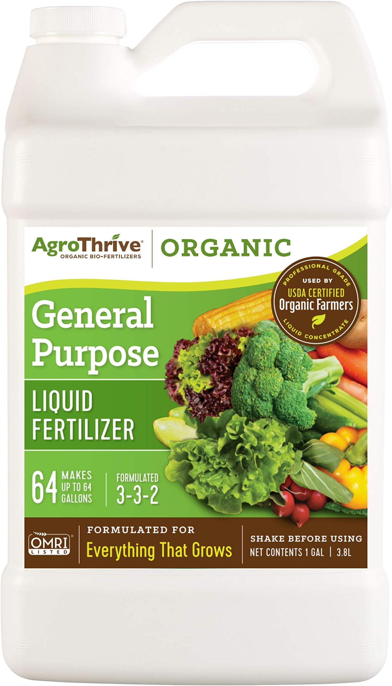 AgroThrive Organic General Purpose Fertilizer (3-3-2 NPK)