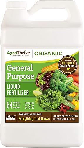 Miniatura 5 de Jobe's Organics 09524 Fertilizante granular propósito, 16 libras y AgroThrive Fertilizante líquido orgánico multiusos - 3-3-2 NPK (ATGP1128) (1