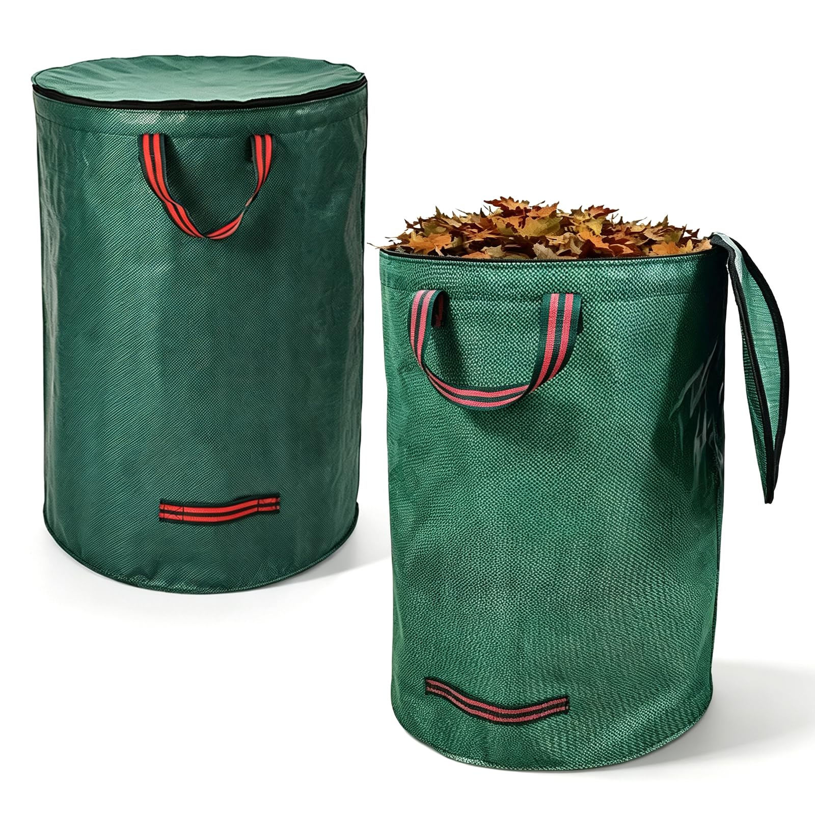 PRITOK 2 Pack 500L Garden Waste Bags with Handles Waterproof Heavy Duty