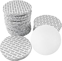 MEETOOT 100-Pack 70mm Foam Pressure Sensitive Seals - Tamper Evident Lid Liners for Jars Bottles