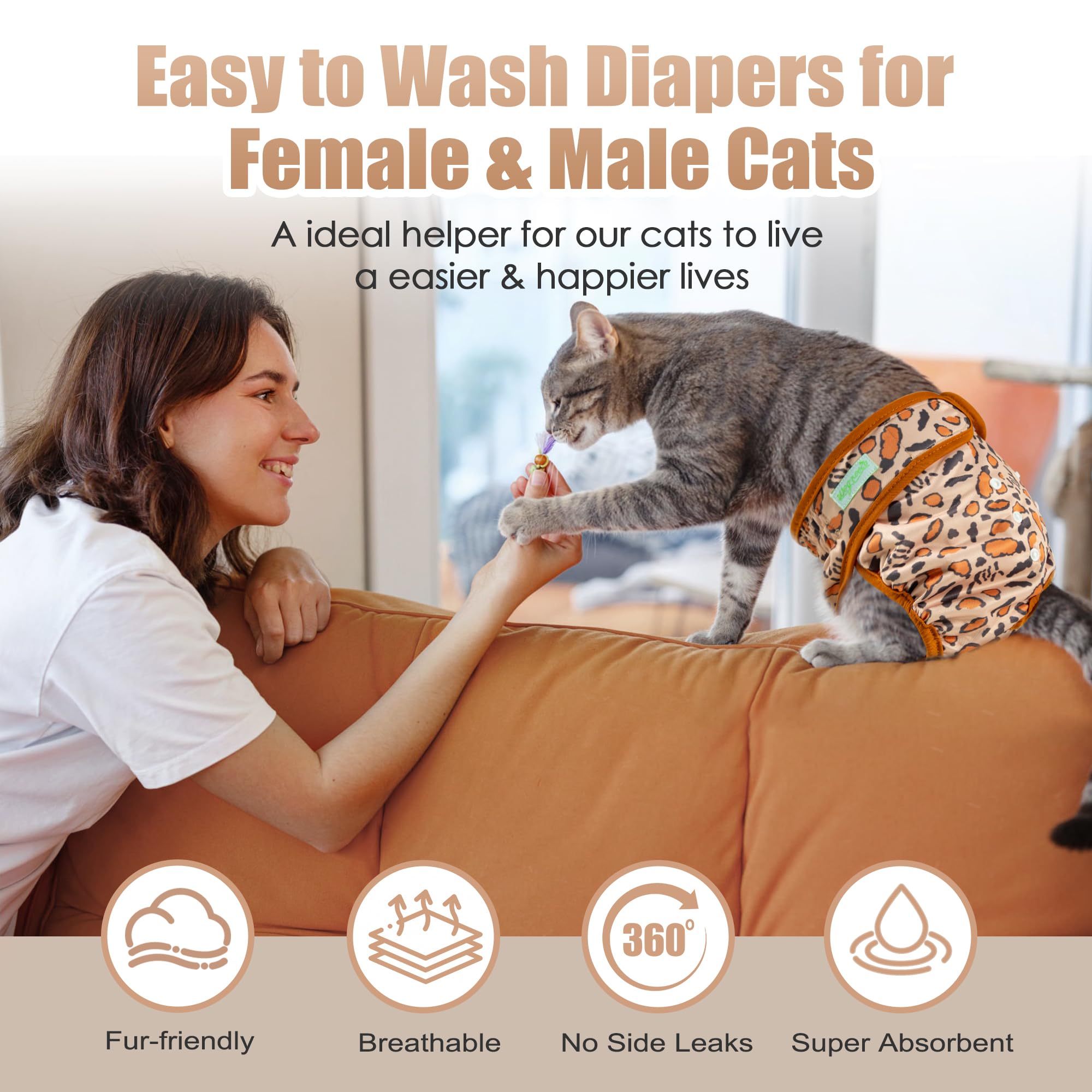 Curated visual reference: Visual Reference: Snapklik Com Wegreeco Cat Diapers Cat Diapers For Male Female