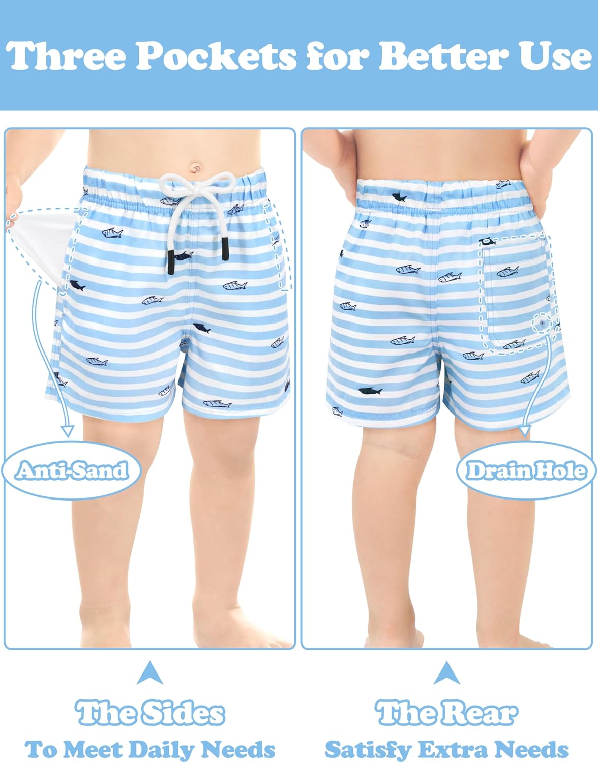 Toddler Swim Trunks Quick Dry Toddler Bathing Suits for Boys Swim Shorts Baby Swimsuit Boys Board Shorts Kids Swimwear - Image 2