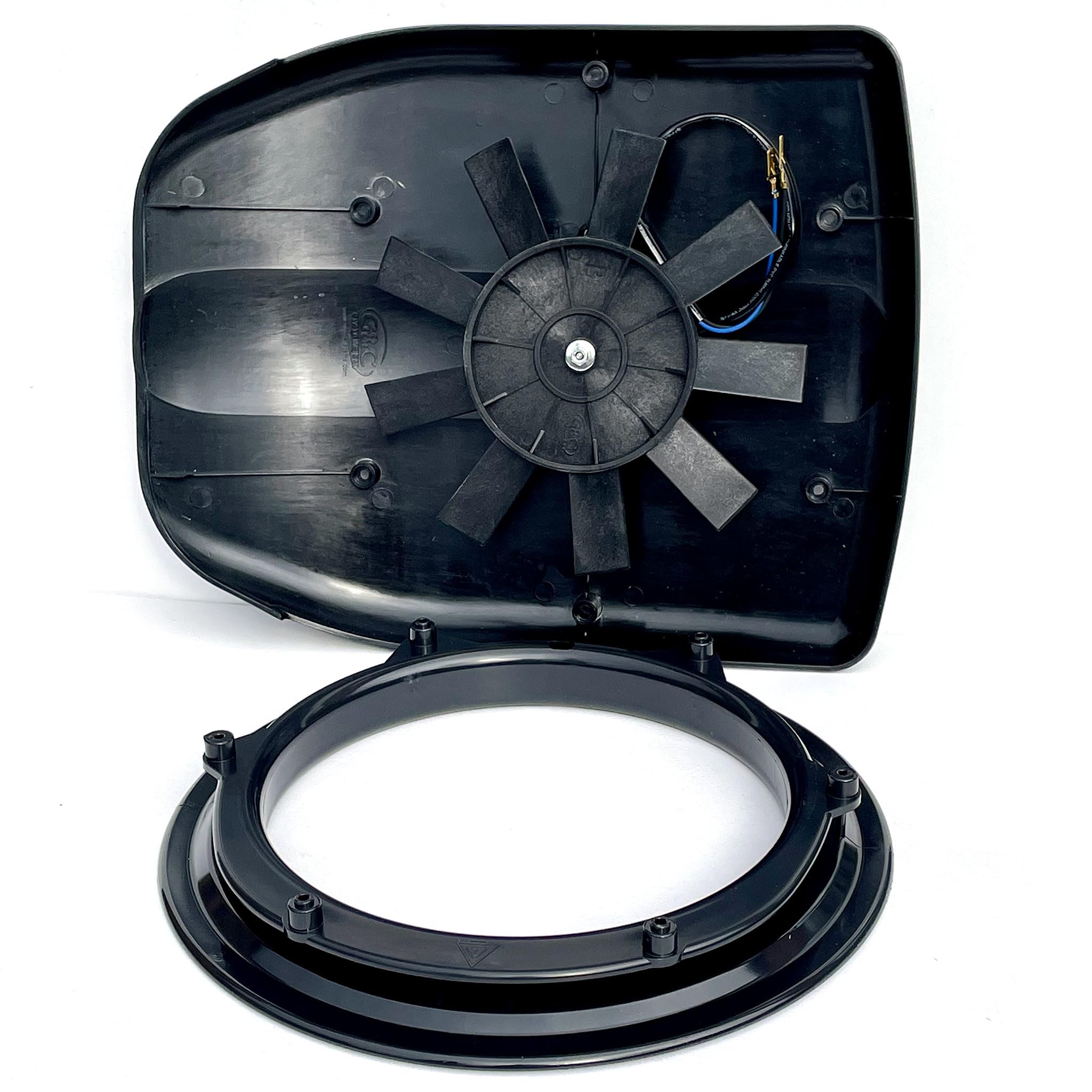 ICC Low Profile Van Roof Vent - Ventilación motorizada para Van Bus Car Horse Dog Van Van Versión Negra