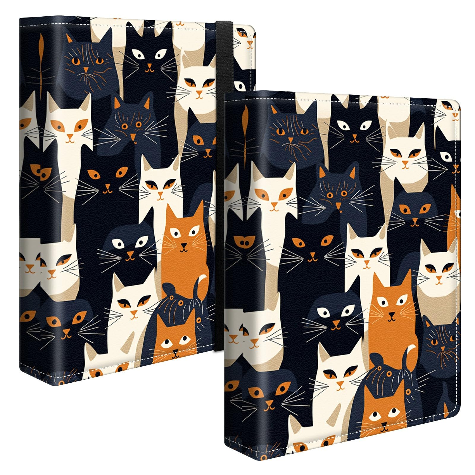 Cats Photo Album 4x6 120 Pockets Photos with Strong Elastic Band, Small Mini Albums Sheet Protector Folder for Photos, Album for Family Wedding Baby Women Men Vacation Gift