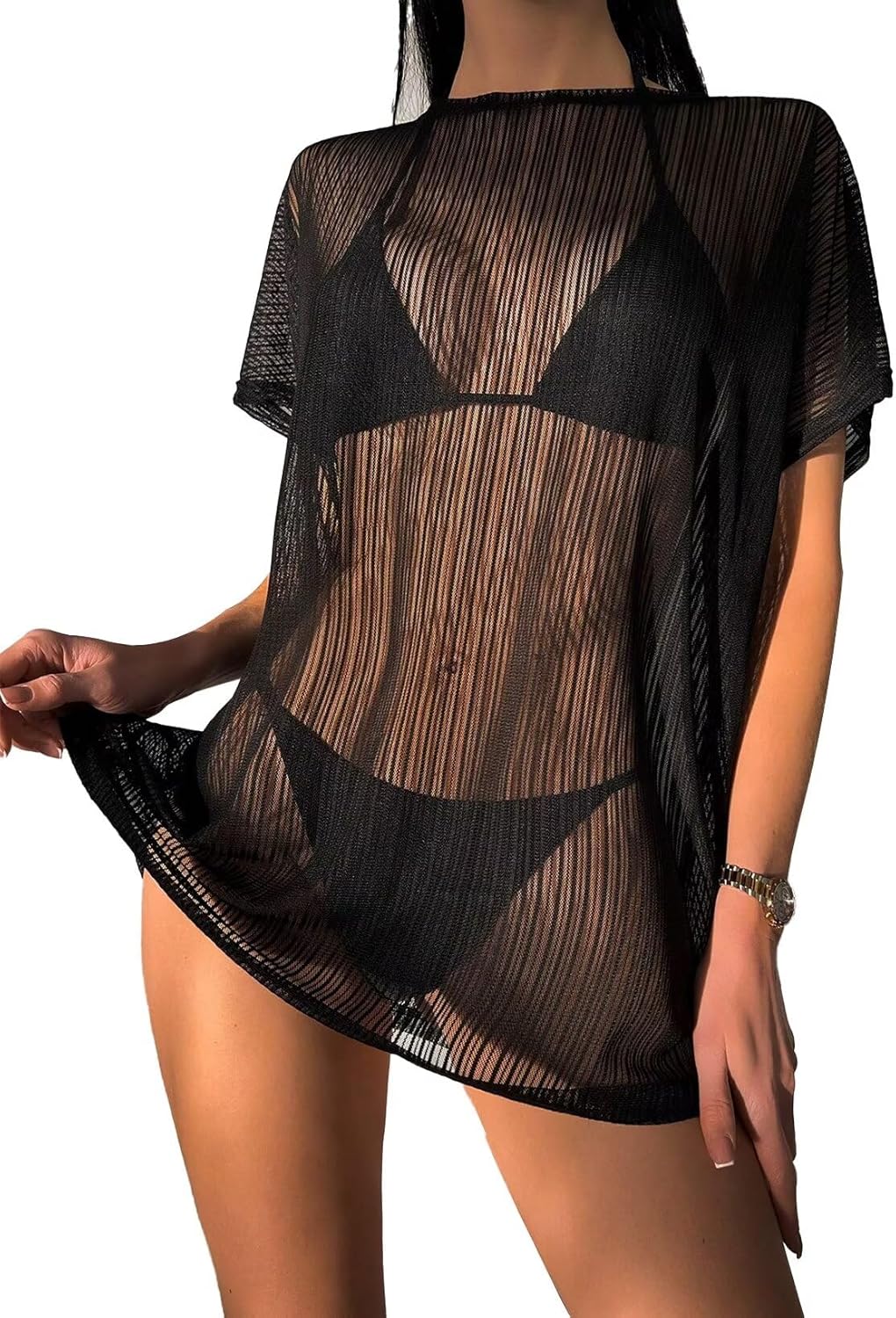 Falechay Womens Swimsuit Cover Up Bathing Suit Coverup for Swimwear Mesh Beach Vacation Pool Swim Suit 2025
