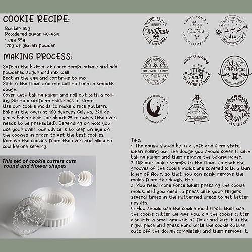 Miniatura 6 de 2023 Personalized Christmas Cookie Stamp with Name 3.1 inch Custom Cookie Stamp Funny Christmas Gifts For Fondant, Frosting, Decorative CakesSugar
