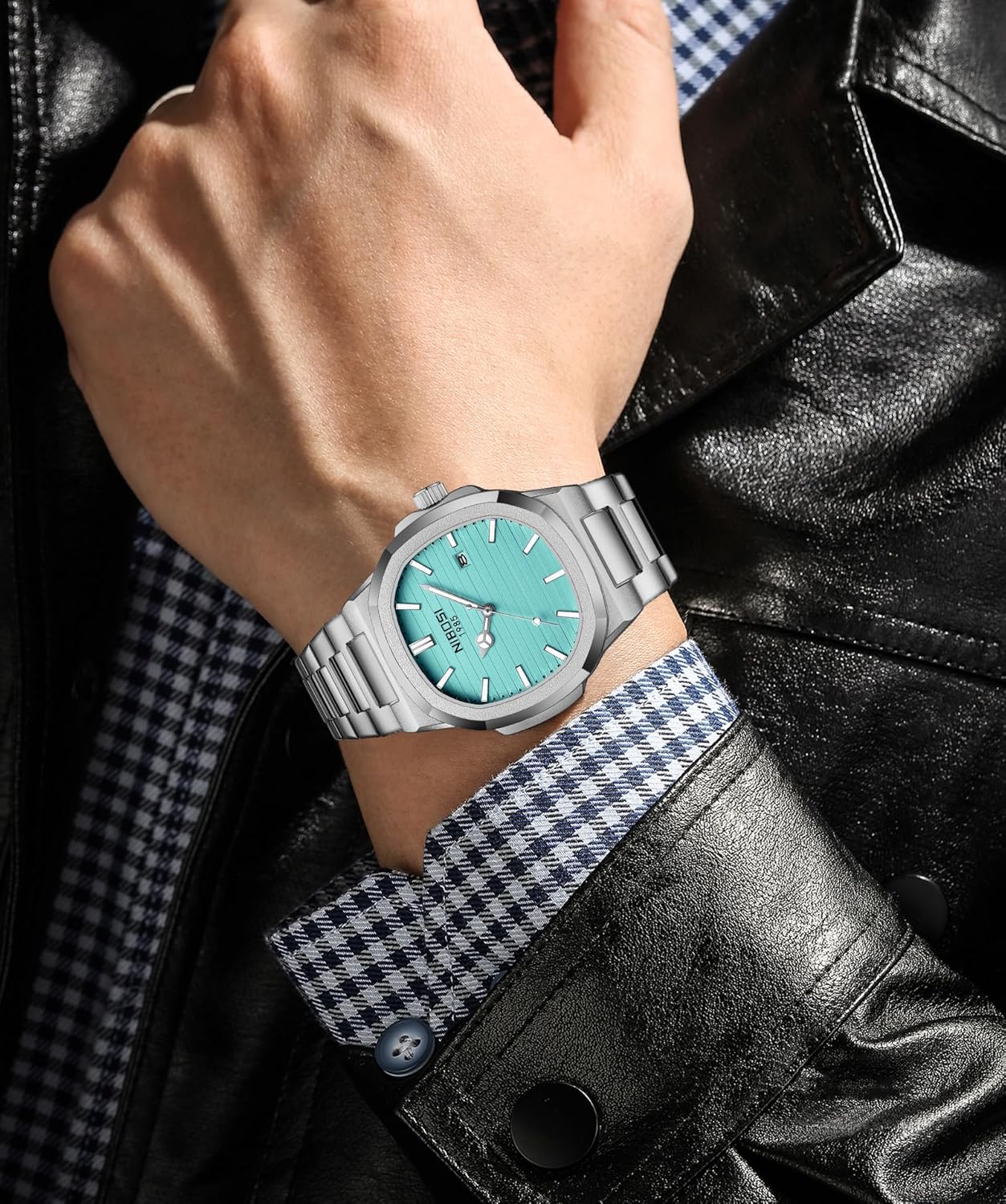 NIBOSI Men Watches Analog Quartz Stainless Steel Military Watches for Men Waterproof Business Classic Wrist Watch with Date - Image 6