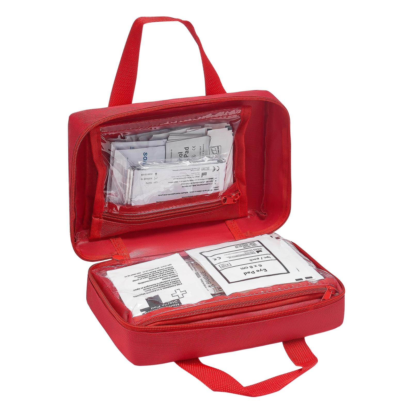 VEVOR Trousse Premiers Secours en Nylon 600D Kit Sac de Survie 500 PCS Fournitures Médicales d'Urgence, pour Maison, Voiture, Bureau, Voyages, Camping, Camion, Randonnée, Sport, Urgences en Extérieur