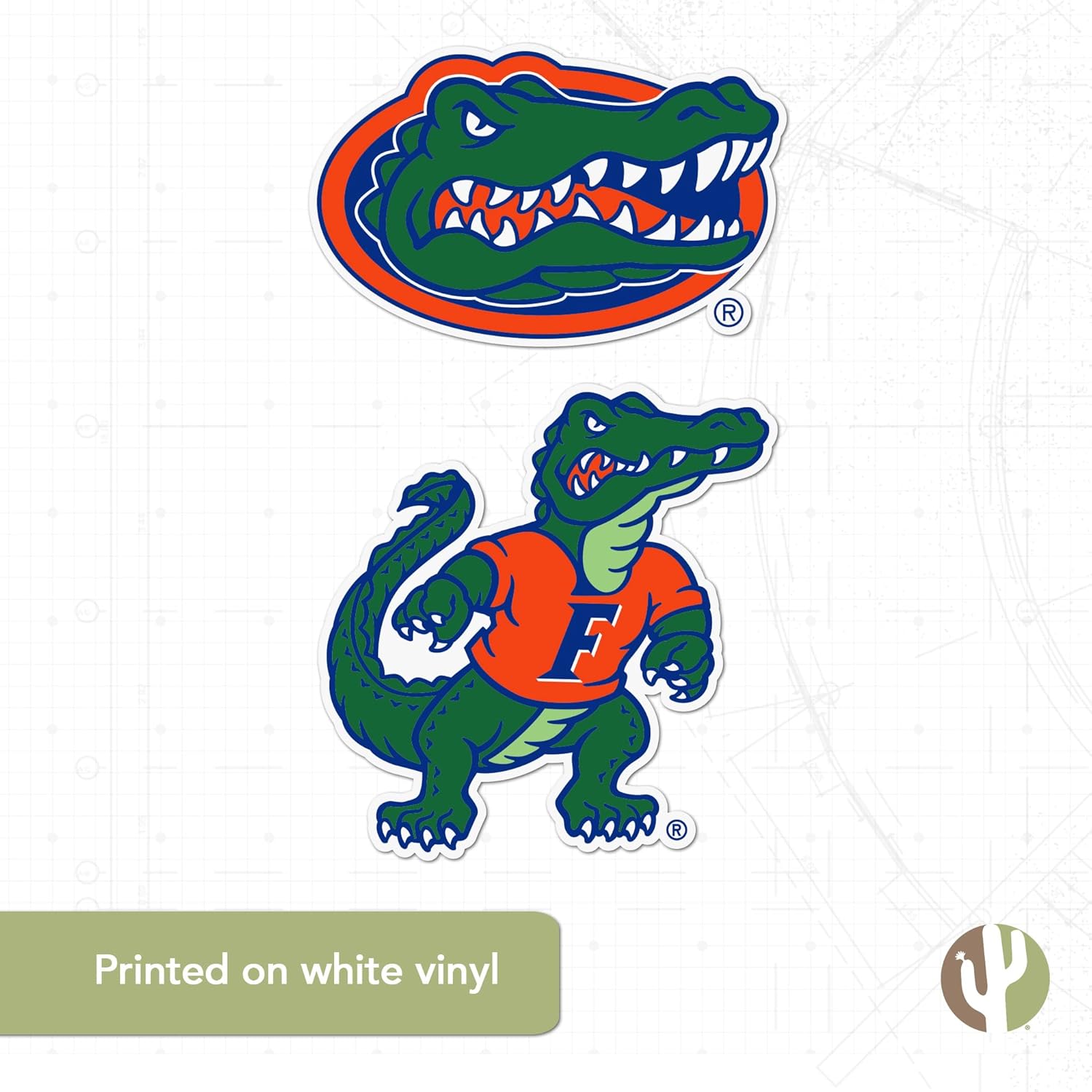 Desert Cactus University of Florida Sticker Vinyl Decal Laptop Water Bottle Car Scrapbook Sheet (4 Inch Set V4) - Image 5