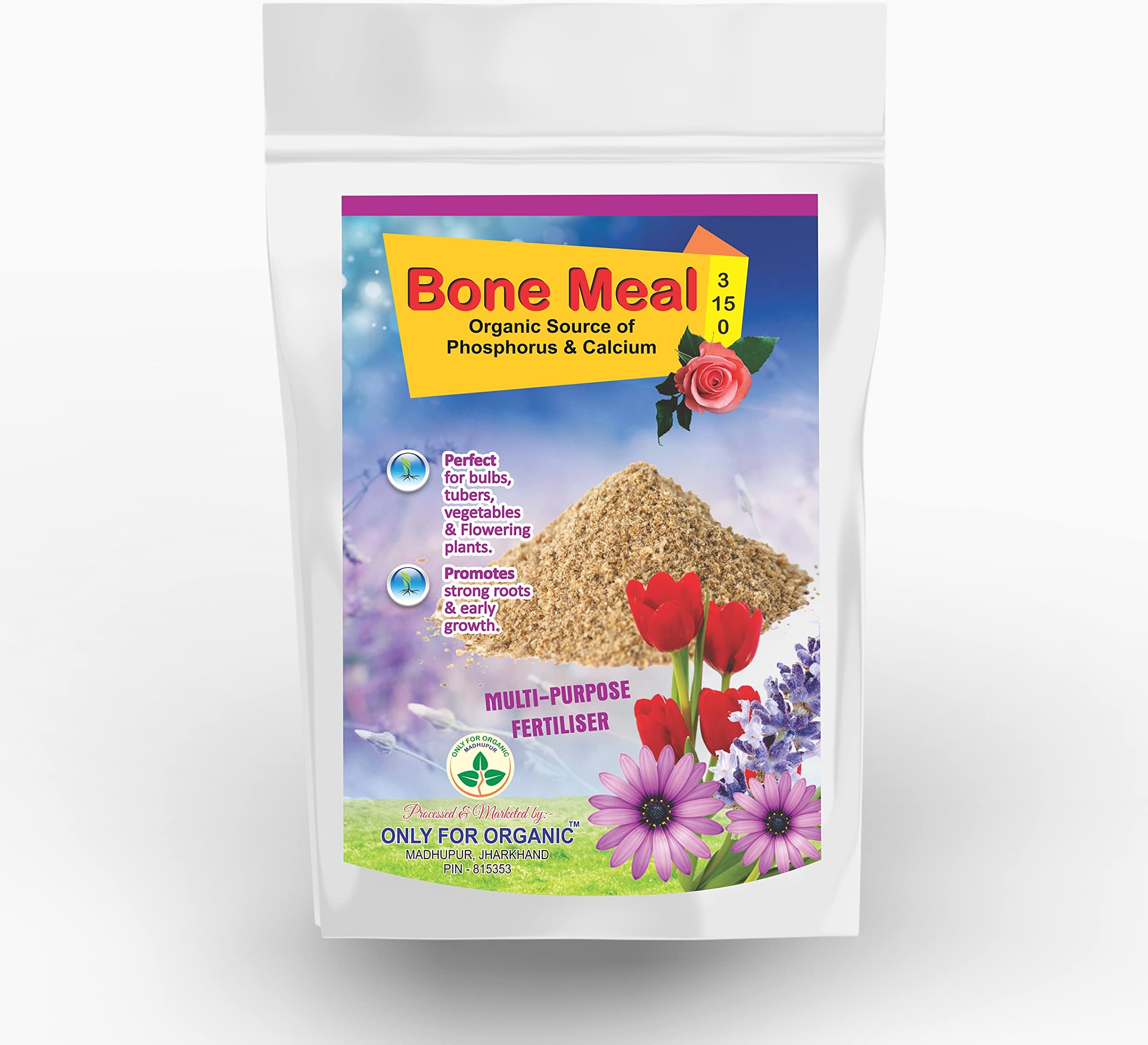 Steamed Bone Meal - Organic NPK(3-15-0) - 900 GMS