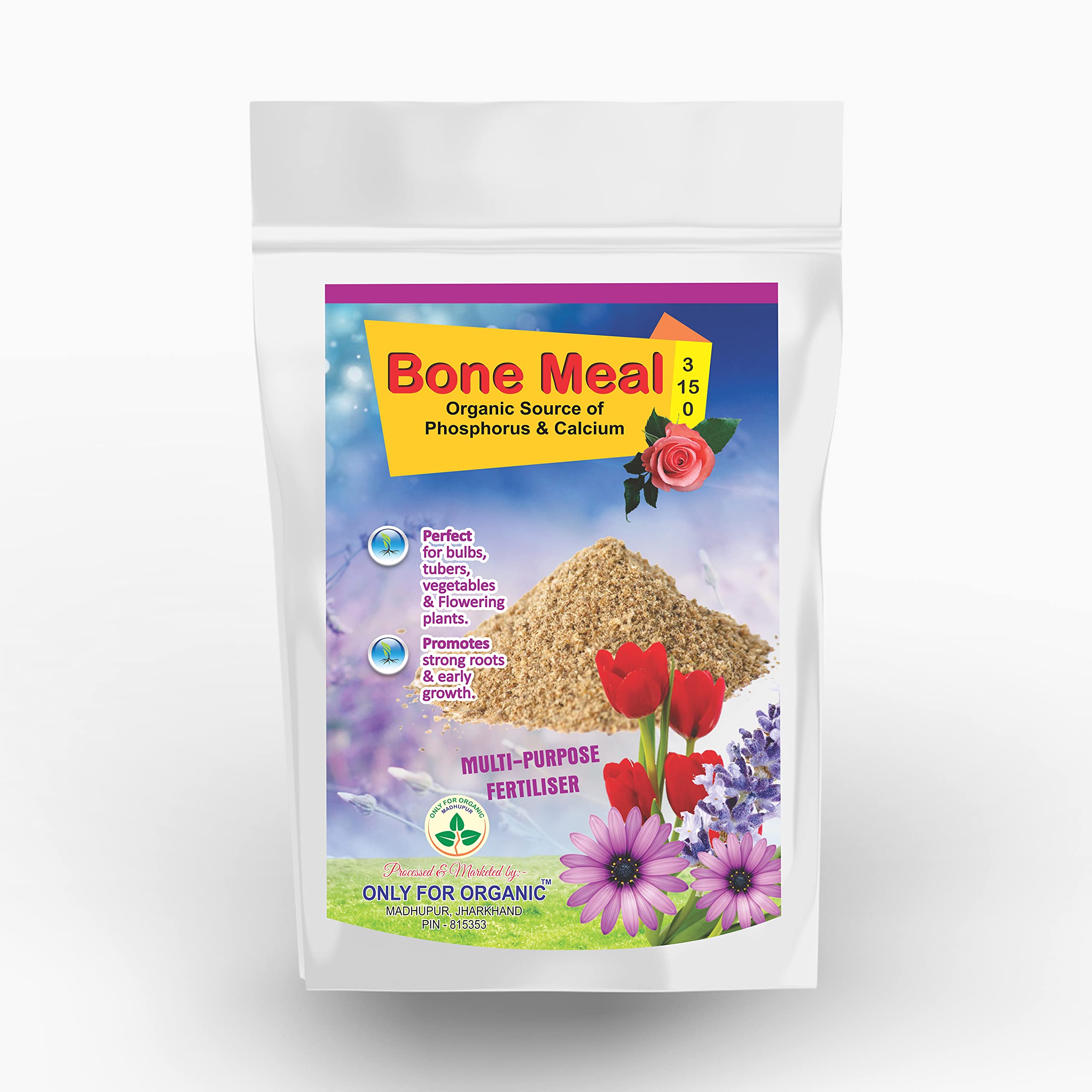 Steamed Bone Meal - Organic NPK(3-15-0) - 900 GMS