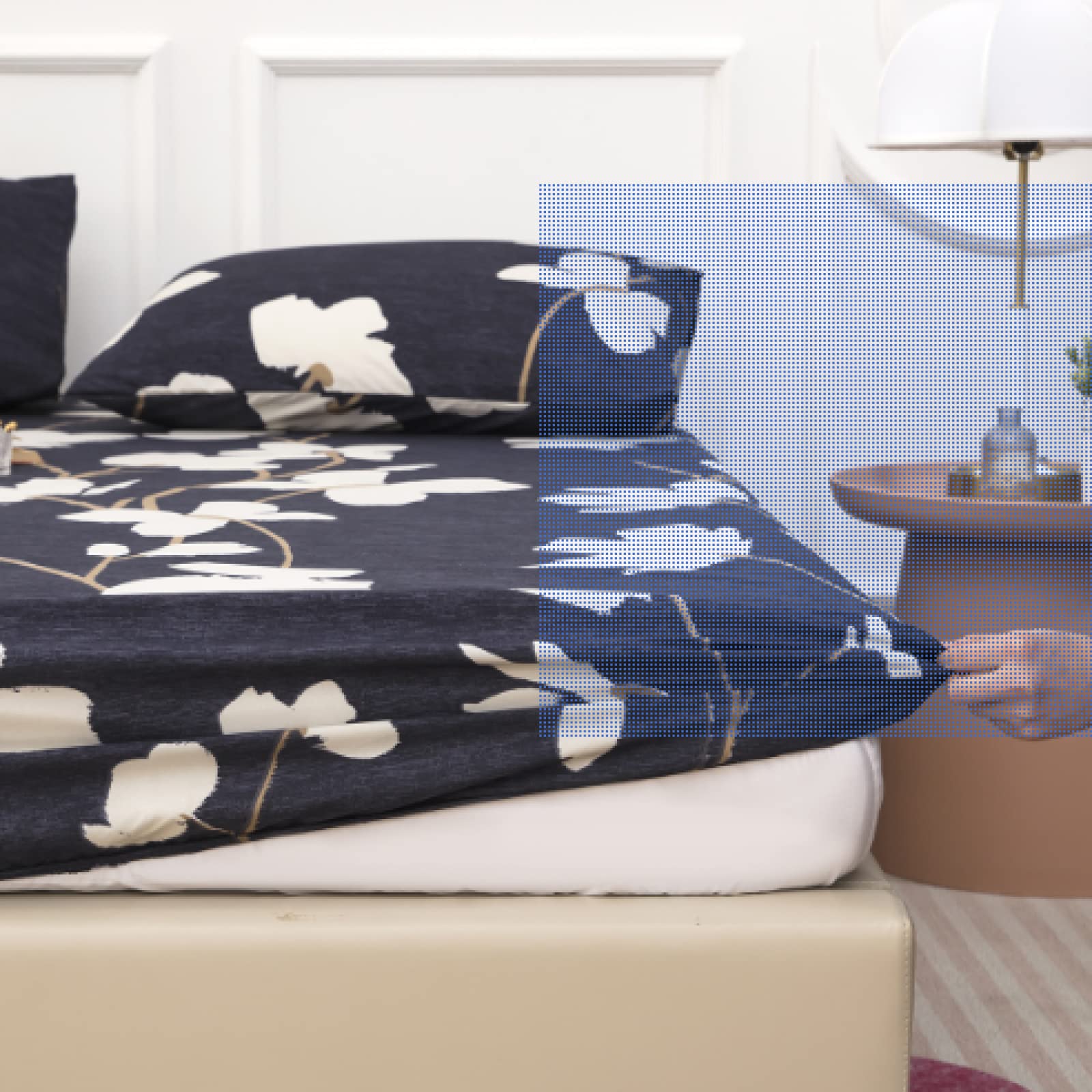 FCLDESHOP Drap Housse très Profond,Drap-Housse à Poche Profonde imperméable brossé pour Chambre d'enfant, Convient aux Matelas jusqu'à 30 cm de Profondeur, Dinosaure, 180 cm x 200 cm x 30 cm