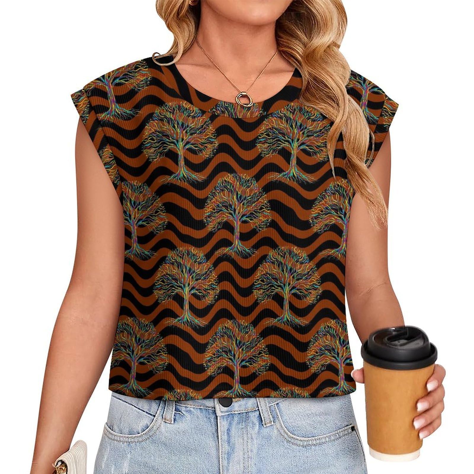 Sweater Vest for Women Round Neck Sleeveless Knit Casual Pullover Tops