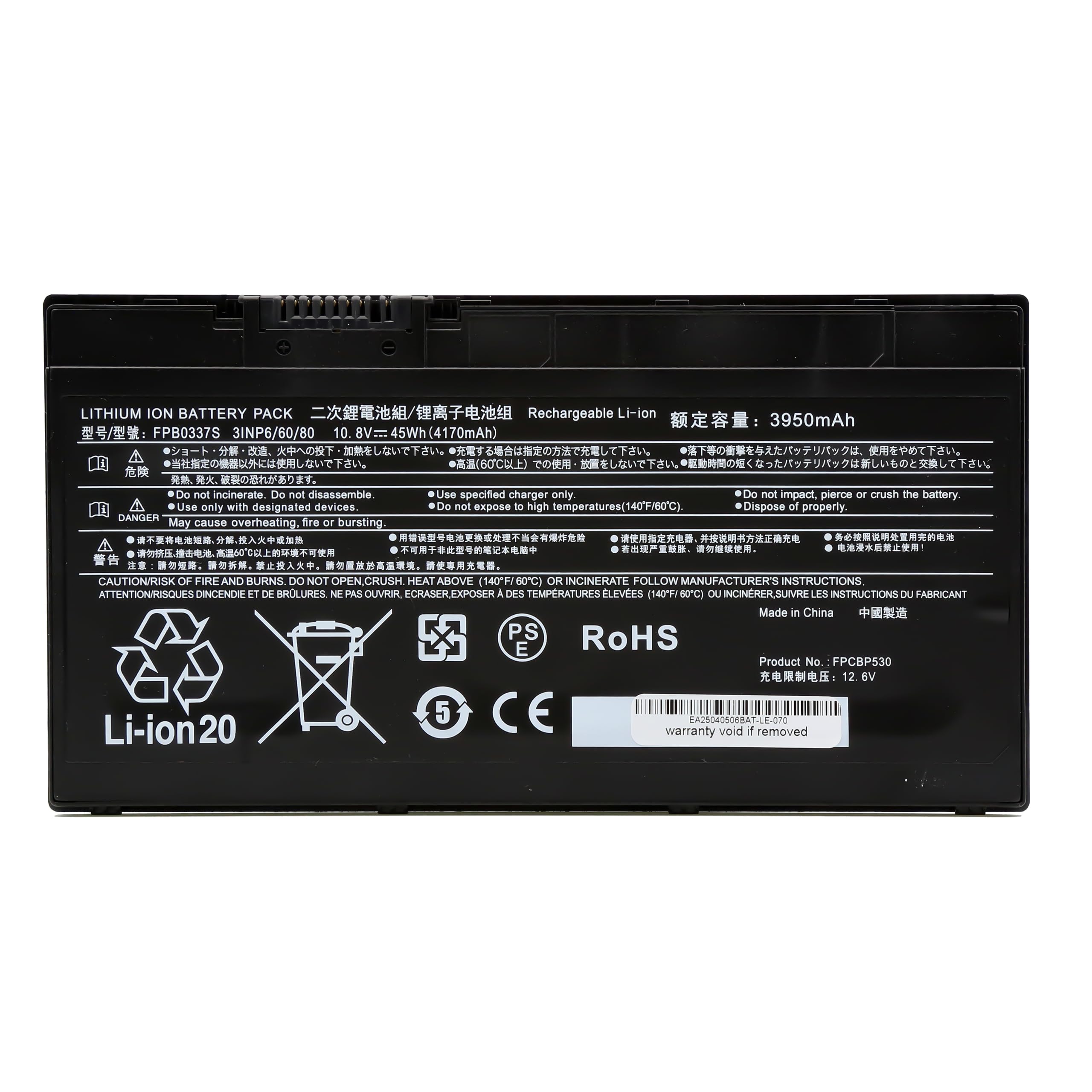 BLESYS Bateria FPB0337S do Fujitsu Lifebook U727 U728 U729 U729X P728 P727 Series FPCBP528 FPCBP530 FMVNBP246 FMVNBP245 FPCBP530AP [10,8V 45Wh]