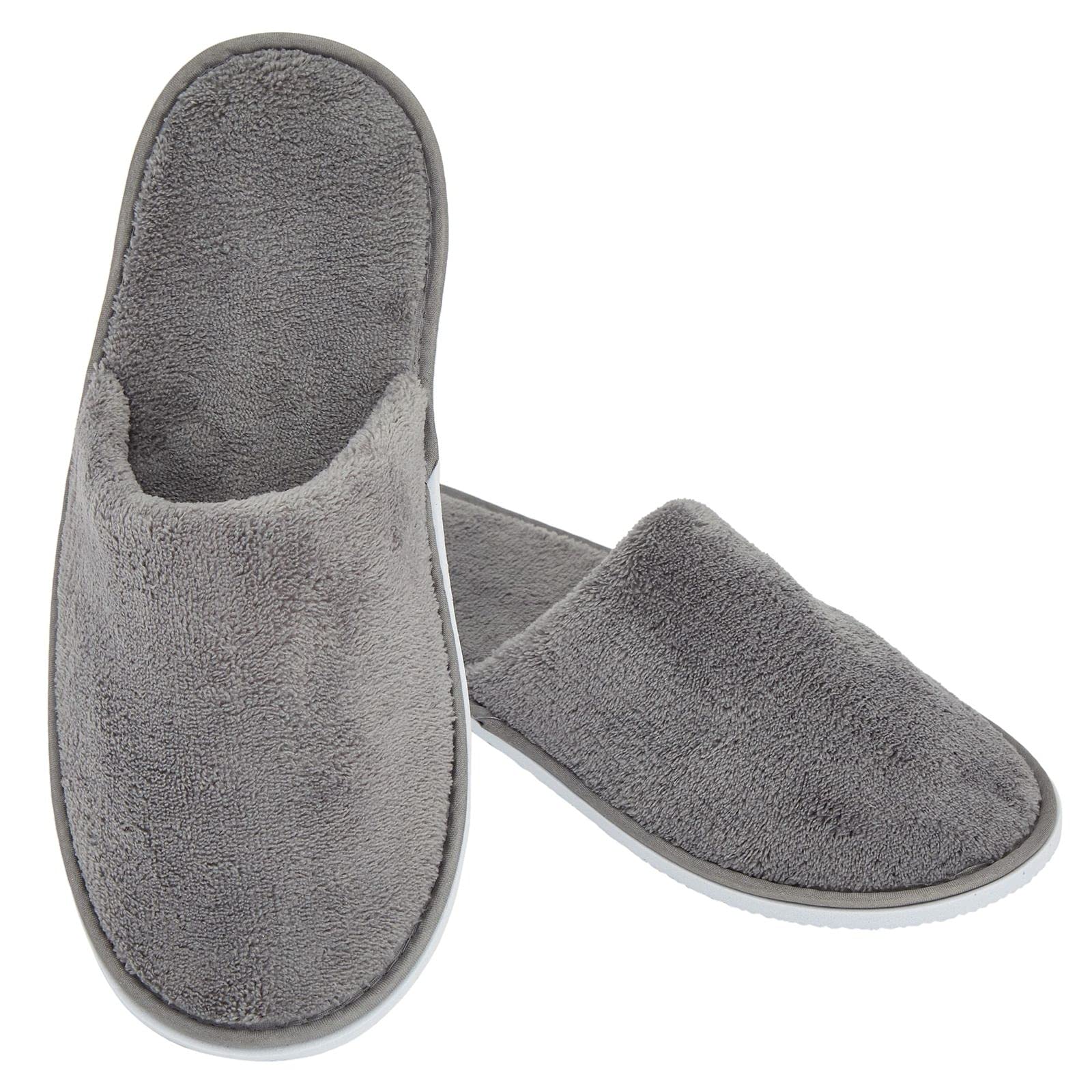 12 Pairs House Slippers for Guests, Individually Wrapped Disposable