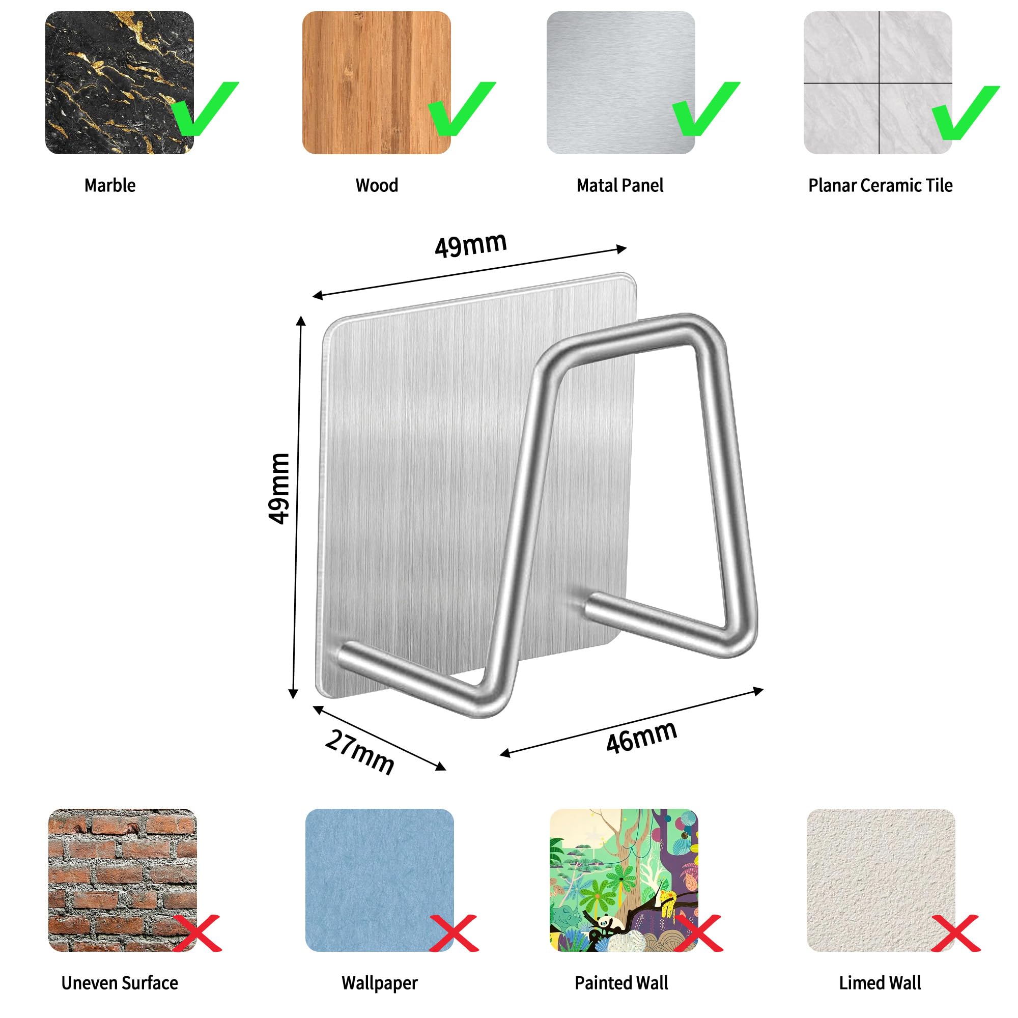 Porte-éponges Pour évier De Cuisine, En Acier Inoxydable, Porte-éponge, Autocollant, Sans Perçage, Porte-brosse De Cuisine, évier Adapté Pour Cuisine, Stockage De Chiffons, éponges Et Autres