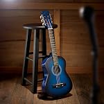 Ashthorpe 30-inch Guitare acoustique pour enfants (Blue), kit de démarrage pour débutants avec sac à gigs, cordes supplémentaires, bracelets, picts et leçons