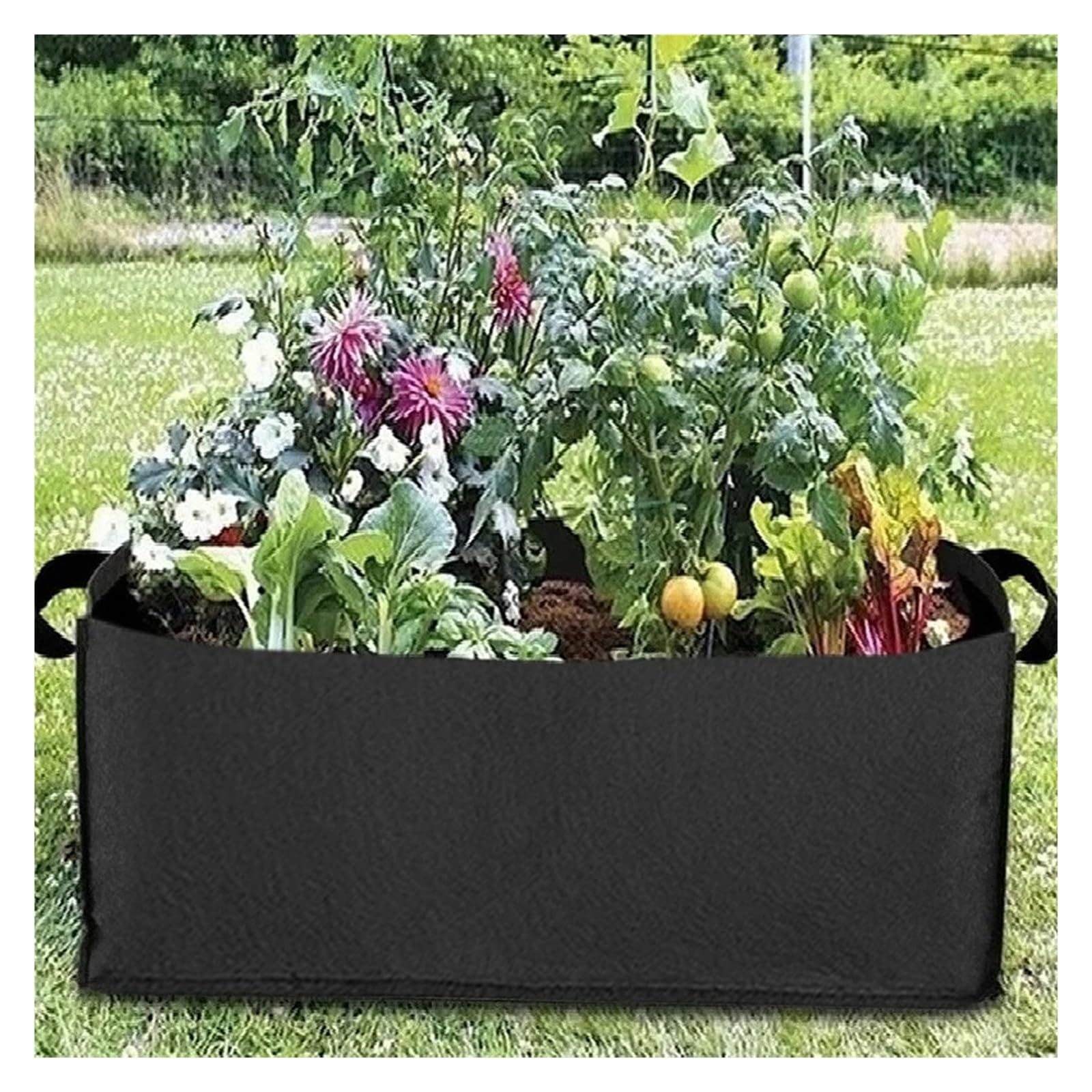 Borsa for piante in feltro Contenitore for vaso da fiori for coltivazione giardino(Green,31Gallons100x60x20cm)