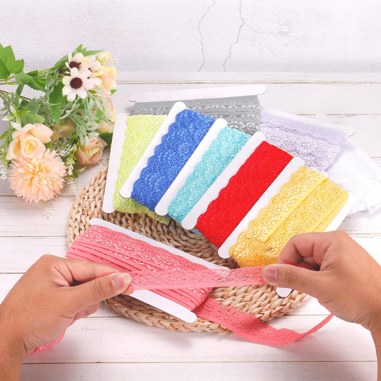 10 meter Katoen Gehaakte Kant Rand Trim Lint 2 cm Breedte Vintage Stijl Zwart Trimmings Stof Geborduurd Applique Naaien Craft Bruiloft Bruidsjurk Versiering Party Decoratie Kleding Borduurwerk