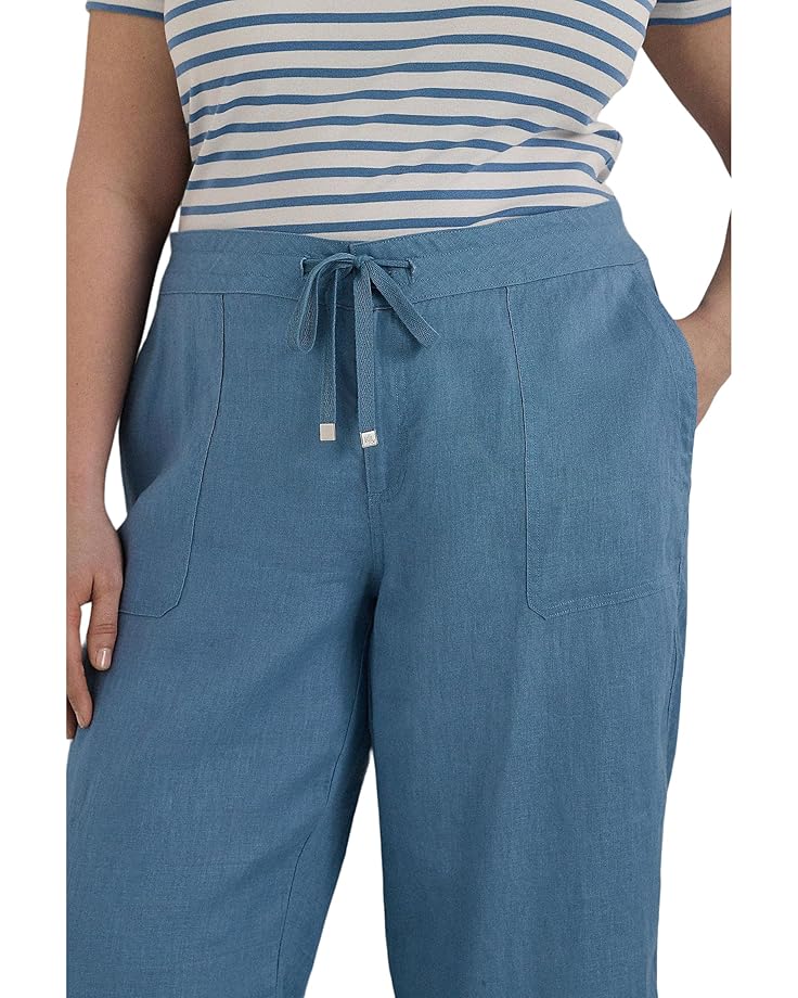 Lauren Ralph Lauren Plus-Size Linen Wide-Leg Pant - #3 of 4